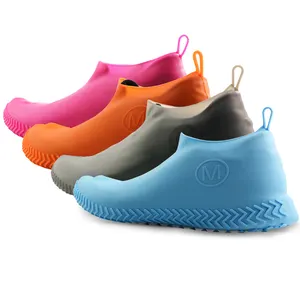 Unisex impermeável sapato protetor antiderrapante Chunky sapato biodegradável capa reutilizável Silicone chuva sapatos capa