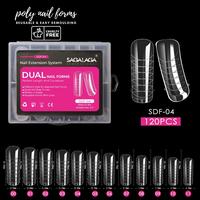 Constructeur de gel UV poly pour ongles xxl complet, extension de gel poly pour les doigts, système d'ongles double, embouts de forme, 14 modèles