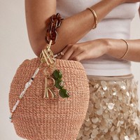 Porte-clés breloque sac mignon fraise rouge, pendentif fruit en PU avec crochet doré, décoration de sac à main mignonne et féminine, cadeau