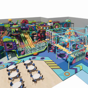 <span class=keywords><strong>Parque</strong></span> <span class=keywords><strong>Infantil</strong></span> Comercial de Última Tendencia, <span class=keywords><strong>Dreamland</strong></span> Ninja Warrior, con Tobogán de Plástico para Interiores, Equipos de Juego para Niños - Product Image 1