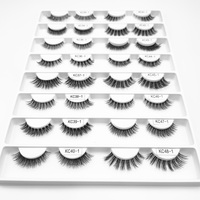 Personnalisable 3D Fibre Artificielle Pleine Bande Cils Pure Vegan Faux Cils Produit En Masse Pour Les Amateurs De Beauté