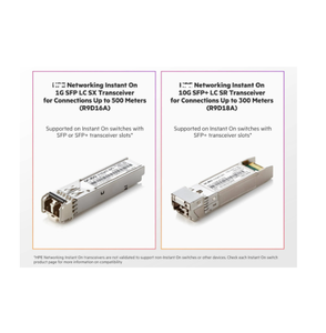 Transceptor Aru Ba R9D18A H PE Instant On 10G SFP+ LC 300m OM3 MMF, Precio de Fábrica - Product Image 5