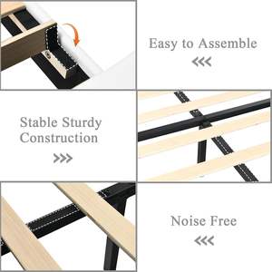 Каркас кровати размера Queen-Size с гидравлическим подъемником и изголовьем крыла - Product Image 6