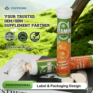 Comprimés effervescents de <span class=keywords><strong>vitamine</strong></span> C <span class=keywords><strong>pour</strong></span> la santé osseuse avec <span class=keywords><strong>vitamine</strong></span> D3 <span class=keywords><strong>pour</strong></span> les employés de bureau – Saveurs personnalisables - Product Image 4