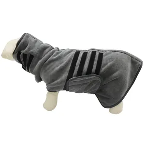 Köpek elbise kurutma Coat bornoz havlu nemi emer ve kuru evcil hayvan hızlı köpek kurutma elbiseler