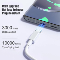 Kabel USB Tipe C isi daya cepat, kabel pengisi daya USB Tipe C untuk Samsung Galaxy S20 S10 S9 S8 Note 10 1m 2m 3m kabel isi daya tembaga murni