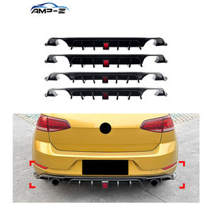 Diffuseur Lèvre Arrière de Pare-Chocs Noir Brillant ABS pour VW <span class=keywords><strong>Golf</strong></span> MK7.5 TCR <span class=keywords><strong>GTI</strong></span> 2017-19, Accessoire Auto - Product Image 1