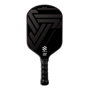 Palas de Pickleball Personalizadas con Logotipo, Superficie de Fibra de Carbono Completa, Línea Fina, Superficie Rugosa - Product Image 1
