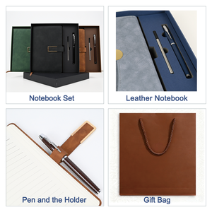 A5 Luxury Notebook Pen <strong>Gift</strong> Set 100 Pages Thread Sewn PU Cover Open Flat for <strong>Corporate</strong> Branding Business Promotional <strong>Gifts</strong> - Product Image 6