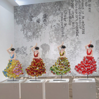 Figurine de danseuse en résine - Article décoratif de jardin coloré et très populaire, artisanat créatif en résine, perroquet