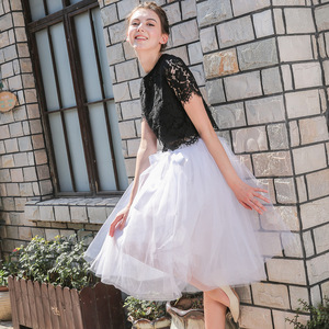 Jupe <span class=keywords><strong>tutu</strong></span> de ballet en tulle multicouche 65 cm, style européen et américain, grande taille, pour demoiselle d'honneur - Product Image 4