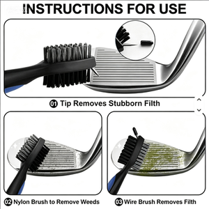 CS Lot de 2 brosses de nettoyage de clubs de golf magnétiques rétractables de 60 cm avec <span class=keywords><strong>mousqueton</strong></span>, tête surdimensionnée et poignée confortable pour balles et chaussures - Product Image 4
