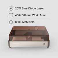 VMYTH Grabador y Cortador Láser de Escritorio de Diodo de 20W para Madera, Acrílico, Cuero, Contrachapado, MDF, Papel con Soporte DXF - Nuevo