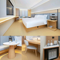 Ensemble complet de mobilier d'hôtel en bois de chêne massif 4.0 toutes saisons, écologique, de style chinois moderne, pour chambre d'hôtes et chambre standard de club