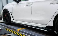 Jupes latérales en carbone brillant, séparateurs de panneaux latéraux, kit carrosserie sport pour berline et hayon
