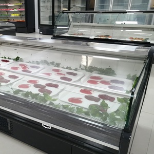 Enfriador de Carne Fresca Comercial con Puerta de Vidrio Transparente, Refrigerador de Exhibición para Delicatessen, Eléctrico - Product Image 3