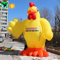 Coq gonflable jaune personnalisé, poulet gonflable, décoration pour éclairage d'événements, en solde, de 5m, A7456