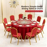 Chaises de banquet empilables vendues en gros, de conception métallique robuste, destinées aux hôtels, restaurants et réceptions