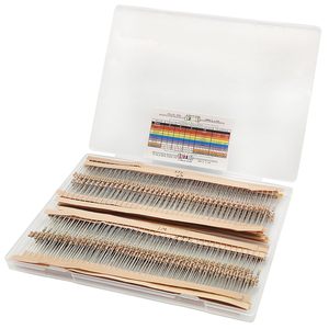 1040 1040 Chiếc <span class=keywords><strong>26</strong></span> Giá Trị Bộ Điện Trở 1 <span class=keywords><strong>Ohm</strong></span>-1M <span class=keywords><strong>Ohm</strong></span> 5% 1/4W Màng Carbon Xuyên Lỗ Gắn Hộp Nhựa Bao Bì - Product Image 2