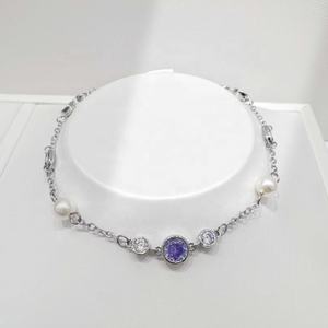 Bracelet en argent sterling 925 plaqué or 14 carats, couleur personnalisée, cadeau élégant pour femme, zircon cubique, bracelet fin. - Product Image 1