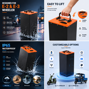 Batteries au lithium-ion Delong, série 48V, 15Ah, 20Ah, 25Ah, 30Ah, 35Ah, 50Ah, 65Ah, 80Ah, pour vélos de ville, LFP4850, directement de l'usine - Product Image 1