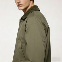 Veste personnalisée à col en velours côtelé batik fin pour hommes veste de travail imperméable à l'huile à motif de cire Service OEM disponible