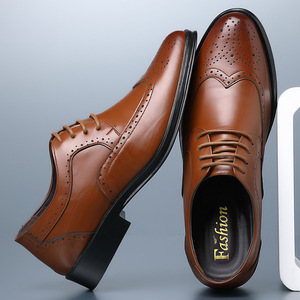 Chaussures en cuir pour hommes, style britannique, formelles, brodées, pour le bureau, décontractées, grandes tailles - des - Product Image 6