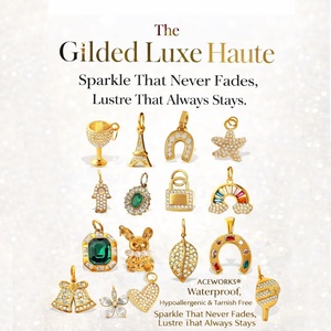 The Gilded Luxe Haute | 18K PVD Gold Plated Stainless Steel Zircon Charm Pendant | Waterproof, Hypoallergenic & Tarnish Free - Product Image 1
