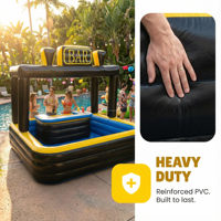 Bar de piscine gonflable en PVC durable personnalisable, radeau flottant pour la famille et les fêtes, cour arrière, pour les célébrations aquatiques, qualité commerciale, location