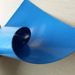 Warna Biru 1.5 Mm Polyester Diperkuat PVC Kolam Renang Bahan Liner