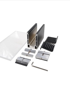 Profilo in Alluminio per Sistema di Balaustra Robusta, Canale a U per Ringhiera in Vetro, Canale a U per Ringhiera 10-22mm per Villa e Casa dei Sogni - Product Image 3