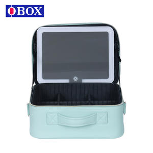 กล่องจัดระเบียบเครื่องสำอาง OBOX ขนาด 12 นิ้ว สีเขียวมิ้นท์ พร้อมกระจกและลิ้นชัก สำหรับจัดเก็บเครื่องสำอาง ใช้สำหรับเดินทาง - Product Image 1