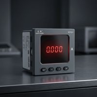 EASTSONG ES72-I Amperímetro Monofásico CA 5A 1A, Medidor de Corriente Digital con Panel LED Rojo, RS485 Modbus RTU, Clase 0.5, IP65, 85-265V