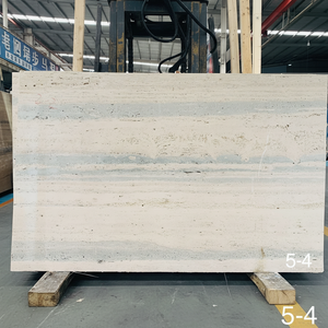 Dalles de marbre travertin argenté d'Italie, pierre travertin, marbre gris naturel - Product Image 1