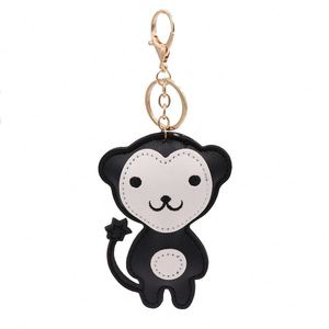 <b>Cute</b> Penguin Rabbit Panda Car Keychain Lightweight PU <b>Keyring</b> for Women's Bag Pendant Accessories Keychain Animals for Pets - Product Image 4