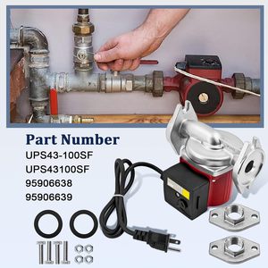 Lapvier Water Circulator Pump 1/2 Hp 115V Flange <b>Connection</b> 1/2 In For Radiant Floor Heating System - Product Image 1