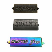 Étiquettes de sac en métal écologiques et tendance avec logo personnalisé, accessoires de sac à main, quincaillerie de bagage, plaques nominatives personnalisées à motif lettres