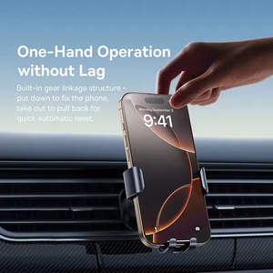<span class=keywords><strong>Baseus</strong></span>-Soporte de metal para teléfono de coche, soporte de ventilación de aire para teléfono móvil iPhone, Xiaomi, Samsung, Huawei, Realme - Product Image 5