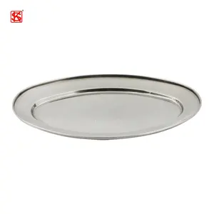 Good Quality Stainless Steel Oval Shape Plate Decorative Dinner Plate Food plate