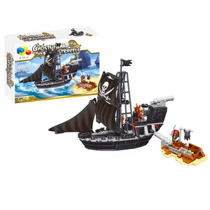 Venta al por mayor lego pirata de juguete-Bloques de construcción legoingly para niños, juguete de ladrillos para armar barco con Perla Negra, ideal para regalo, 1184 piezas