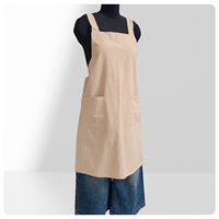 Tablier sans manches en lin-coton réutilisable, style japonais minimaliste, tendance, artistique, rétro, multifonctionnel pour la maison