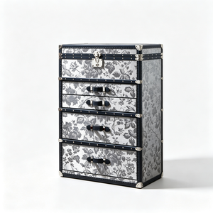 Gabinete <span class=keywords><strong>de</strong></span> Joyería <span class=keywords><strong>de</strong></span> Lujo, Moderno, <span class=keywords><strong>de</strong></span> Diseño, con Laterales Rígidos y Alambre <span class=keywords><strong>de</strong></span> Cobre, para Almacenamiento <span class=keywords><strong>de</strong></span> Joyas en Villas y Mansiones, Mueble Premium - Product Image 1