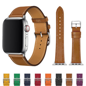 <span class=keywords><strong>Bracelet</strong></span> de <span class=keywords><strong>montre</strong></span> en cuir de vachette de première qualité fait main, boucle carrée en métal, fermoir magnétique, compatible avec Apple Watch Ultra 2 S11 10 9 8 41 45 49 mm - Product Image 3