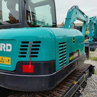 Excavatrice compacte sur chenilles d'occasion SWE60E de 6 tonnes, machine de terrassement, équipement de construction haute efficacité, moteur