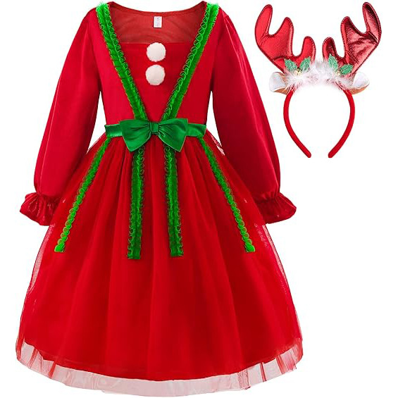 Cheap Promotional Christmas Dresses for Kids Christmas Tree Costume Dress  for Christmas Party With Accessories| Alibaba.com