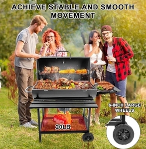 Nouveau design de brochettes automatiques 3-<span class=keywords><strong>en</strong></span>-1, grill vertical sans fumée, barbecue au charbon de bois <span class=keywords><strong>en</strong></span> <span class=keywords><strong>fonte</strong></span> pour la cuisine <span class=keywords><strong>en</strong></span> plein air - Product Image 6