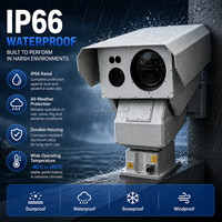 Cámara Térmica de 640x512 con Telémetro Láser, Monitor de Seguridad IP PTZ Multisensor para Exteriores