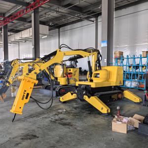 Robot de demolición con control remoto Mini excavadora de 1 tonelada adecuada para espacios estrechos en minas de tuberías - Product Image 4
