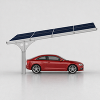Système de support de carport solaire galvanisé haute résistance personnalisé, structure de carport photovoltaïque sur mesure, système de montage de panneaux solaires