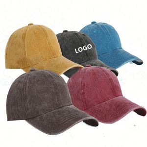 Pigment Dyed Six Panel Men <b>Women</b> Baseball <b>Cap</b> Low Profile Adjustable Washed Cotton Dad Hat Gifts - Product Image 1